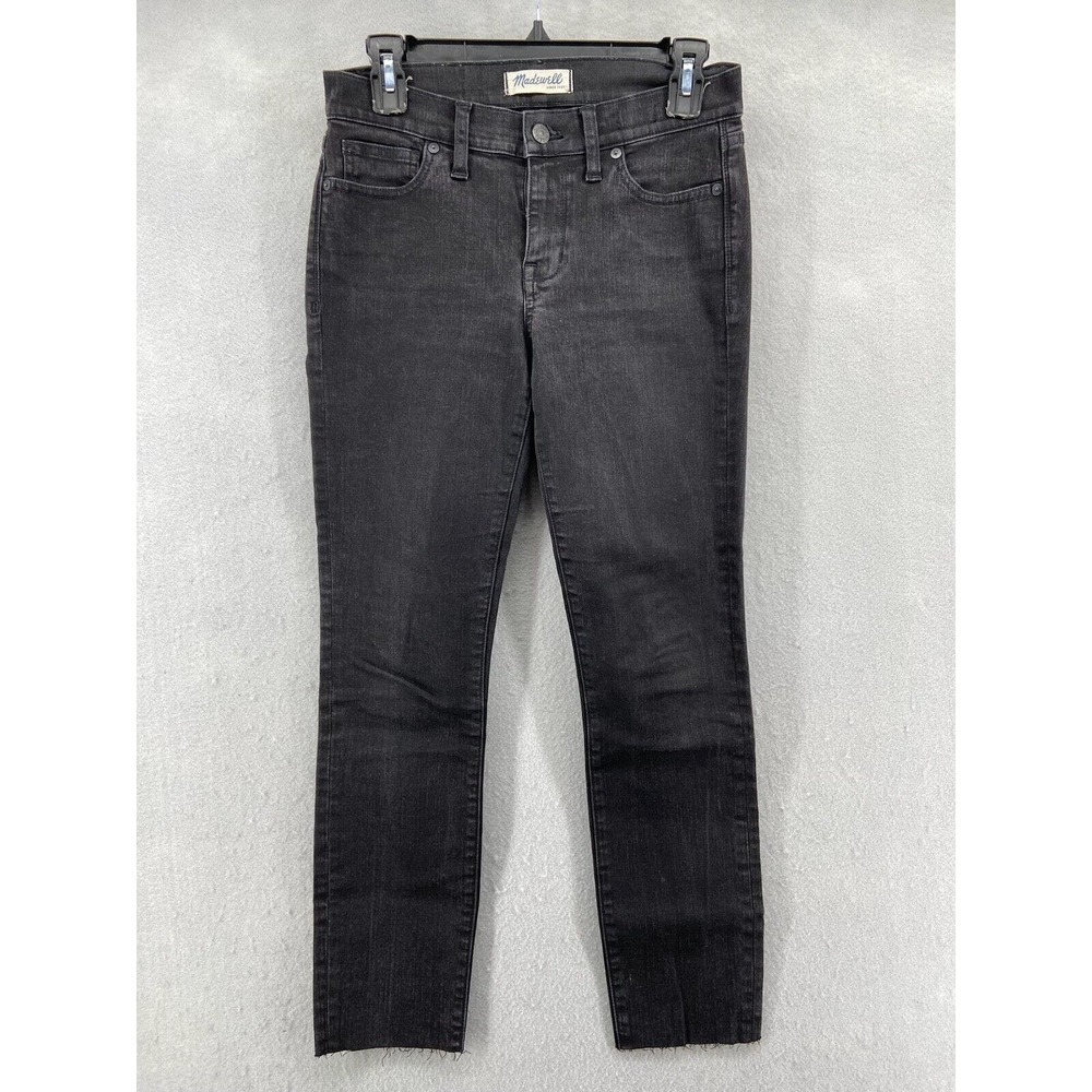 Madewell Jeans Women's Sz 27 Black Skinny Skinny Dark Wash Mid Rise Denim